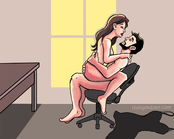 illustration of the chair sex position