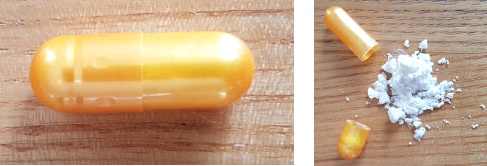 close up photo of jellybean gold capsules