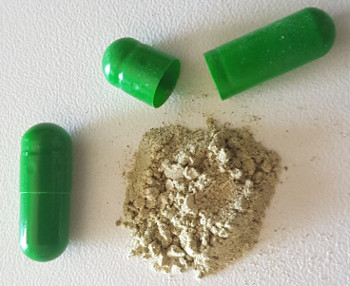 image of the powder inside an alphapow capsule