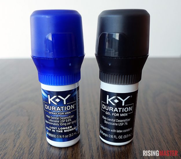 photo of the k-y duration spray and gel bottles