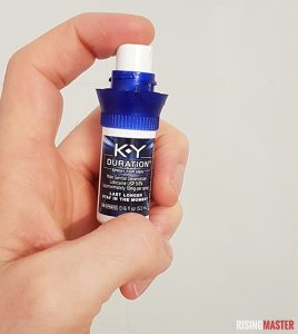 photo of k-y spray held in the hand