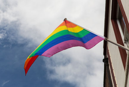 rainbow flag to represent support for the lgbt community