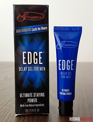 photo of a tube of Edge delay gel for men